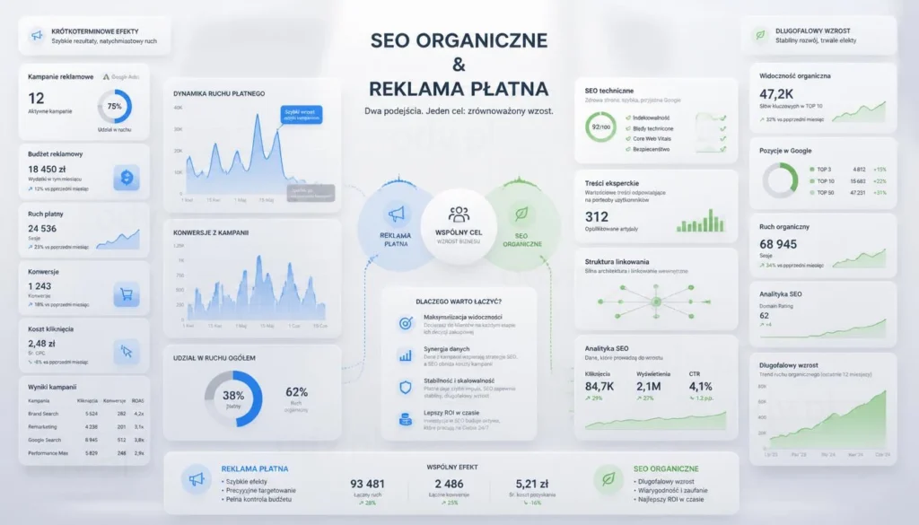 Porównanie SEO organicznego i reklamy płatnej w strategii widoczności oraz rozwoju sprzedaży online